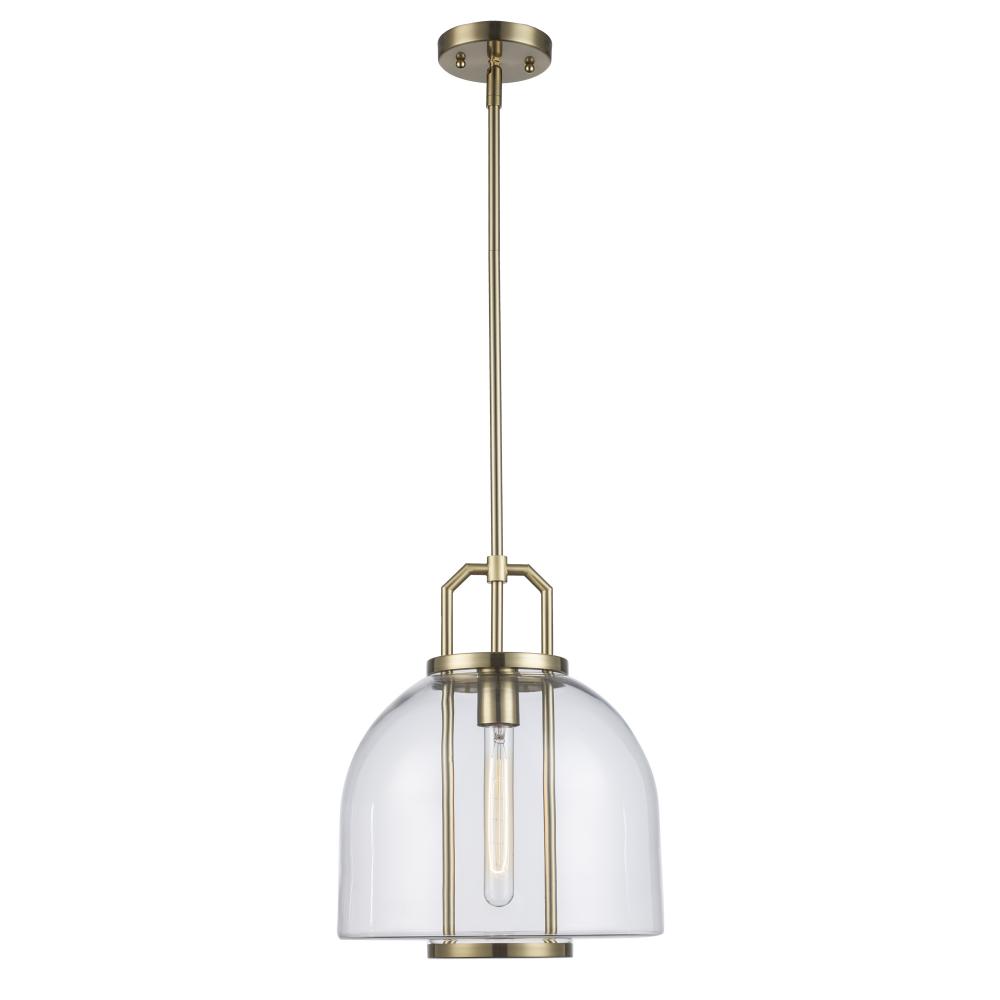 1LT PENDANT-GLASS DOME-M-AG